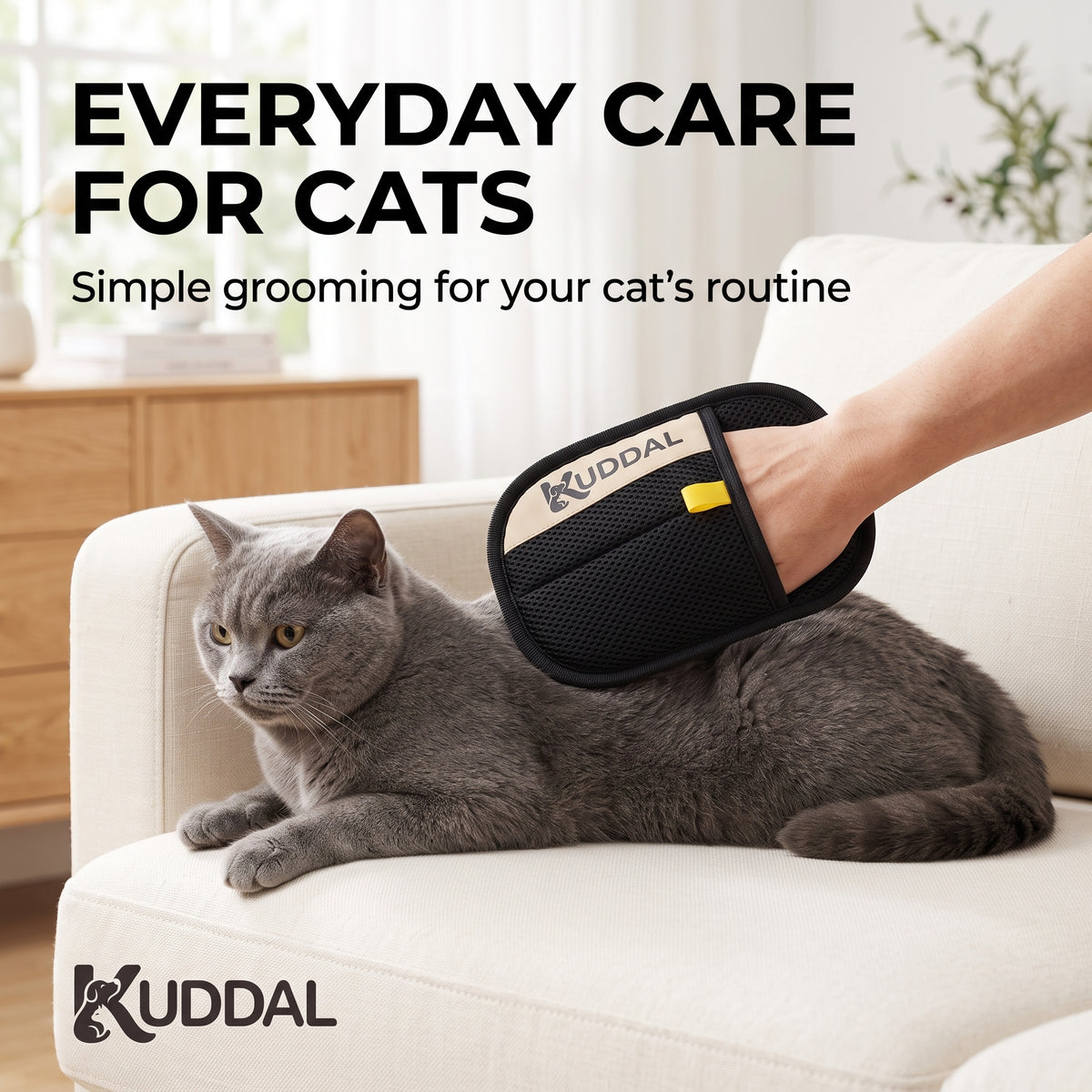 Pet Hair Remover Glove for Dogs & Cats, Reusable Fur Removal Mitt